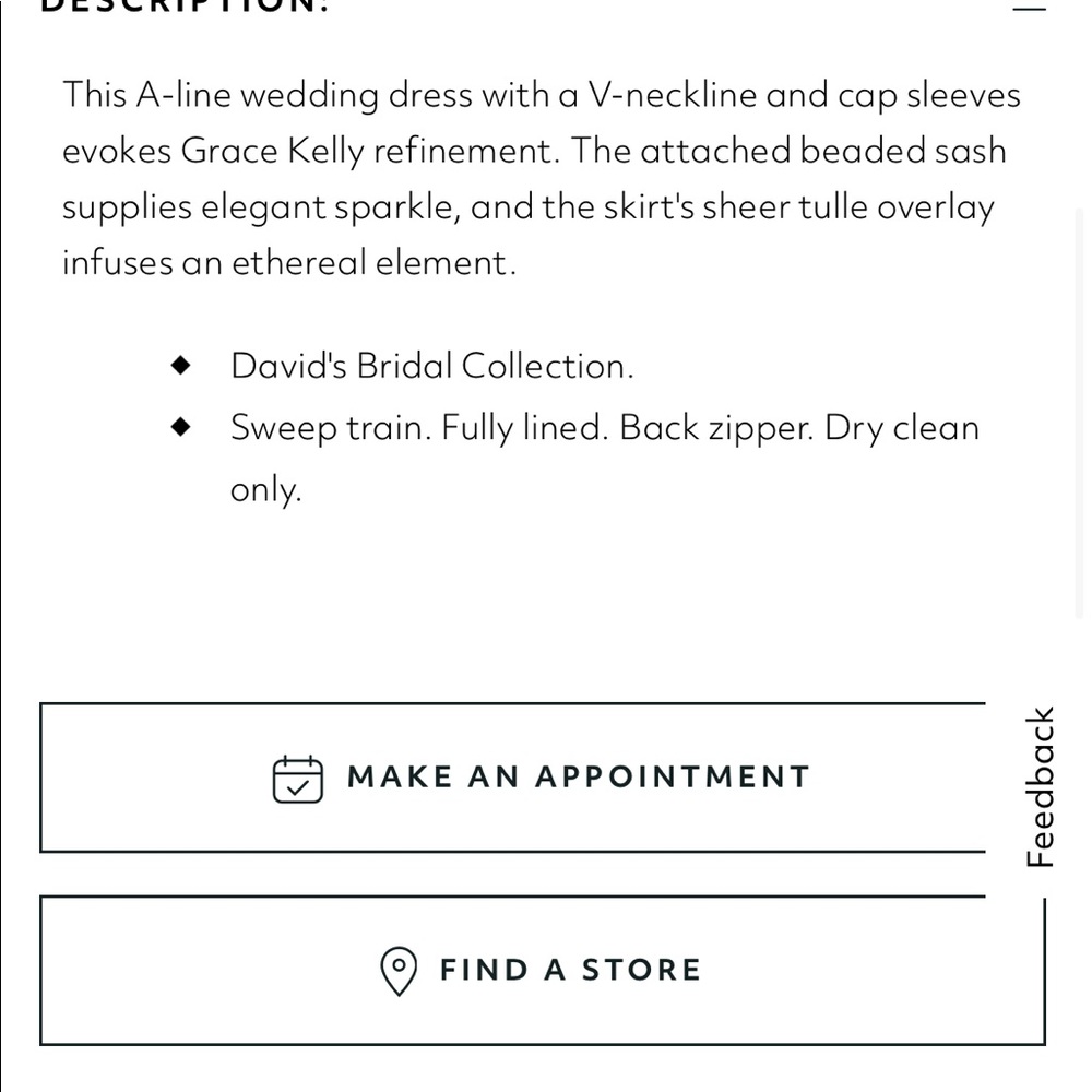 David’s Bridal A-line Tulle Wedding Gown with Beaded Sash - Picture 8 of 12